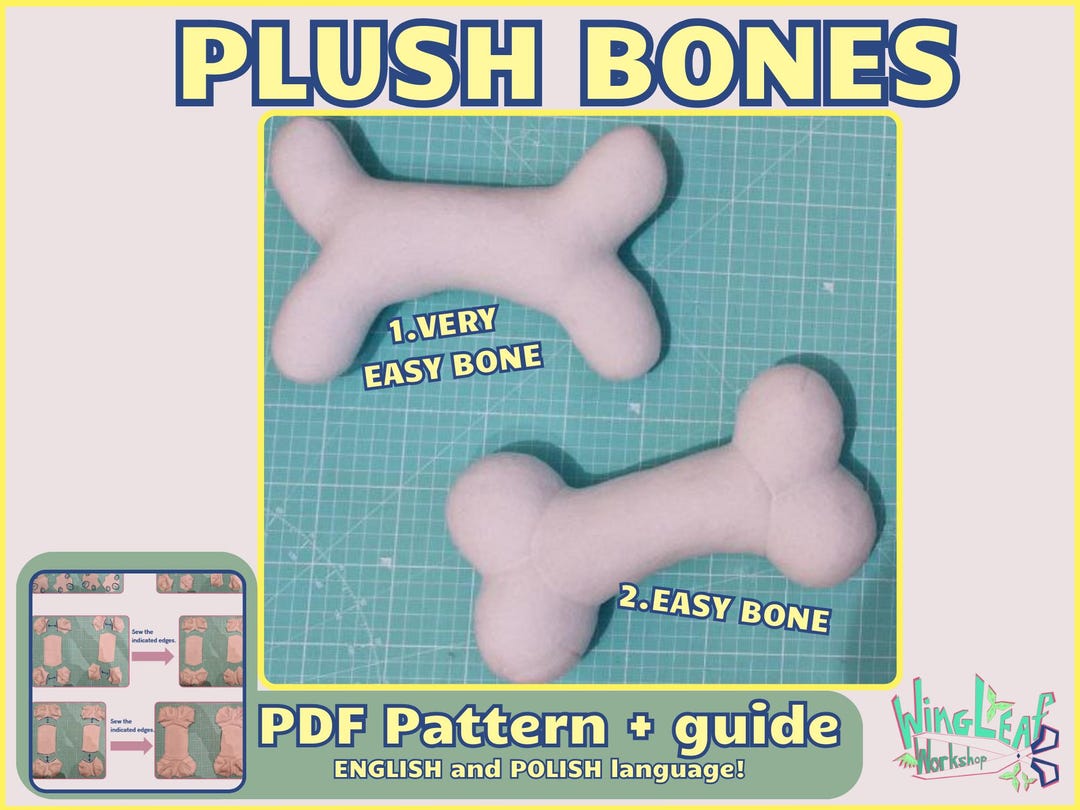 Plush Bone Prop Sewing Pattern: Easy Fursuit Toy (PDF Pattern) - Etsy