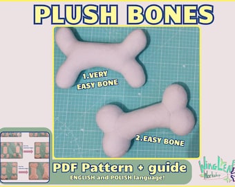Plush Bone Prop Sewing Pattern: Easy Fursuit Toy (PDF Pattern)