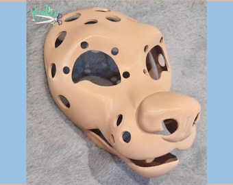3D-geprint hoofd hondenbontpak – PLA met ventilatie