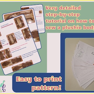 Plush HUMAN SIZE Doll Body PDF Pattern + Detailed Instructions/guide ...