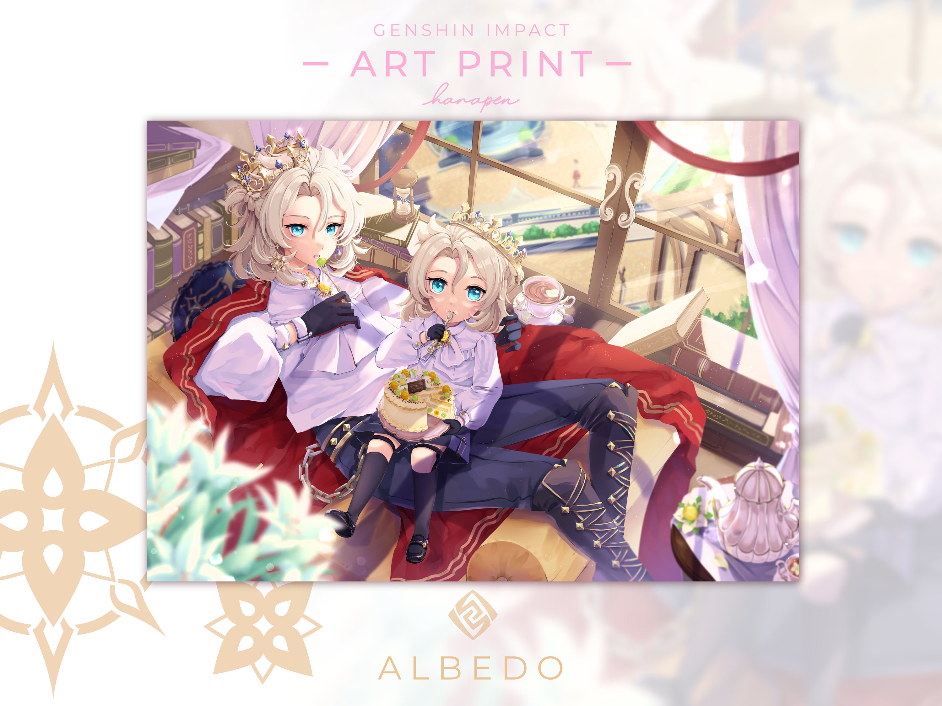 NO REPRINT Genshin Impact Albedo Birthday Art Print - Etsy Hong Kong