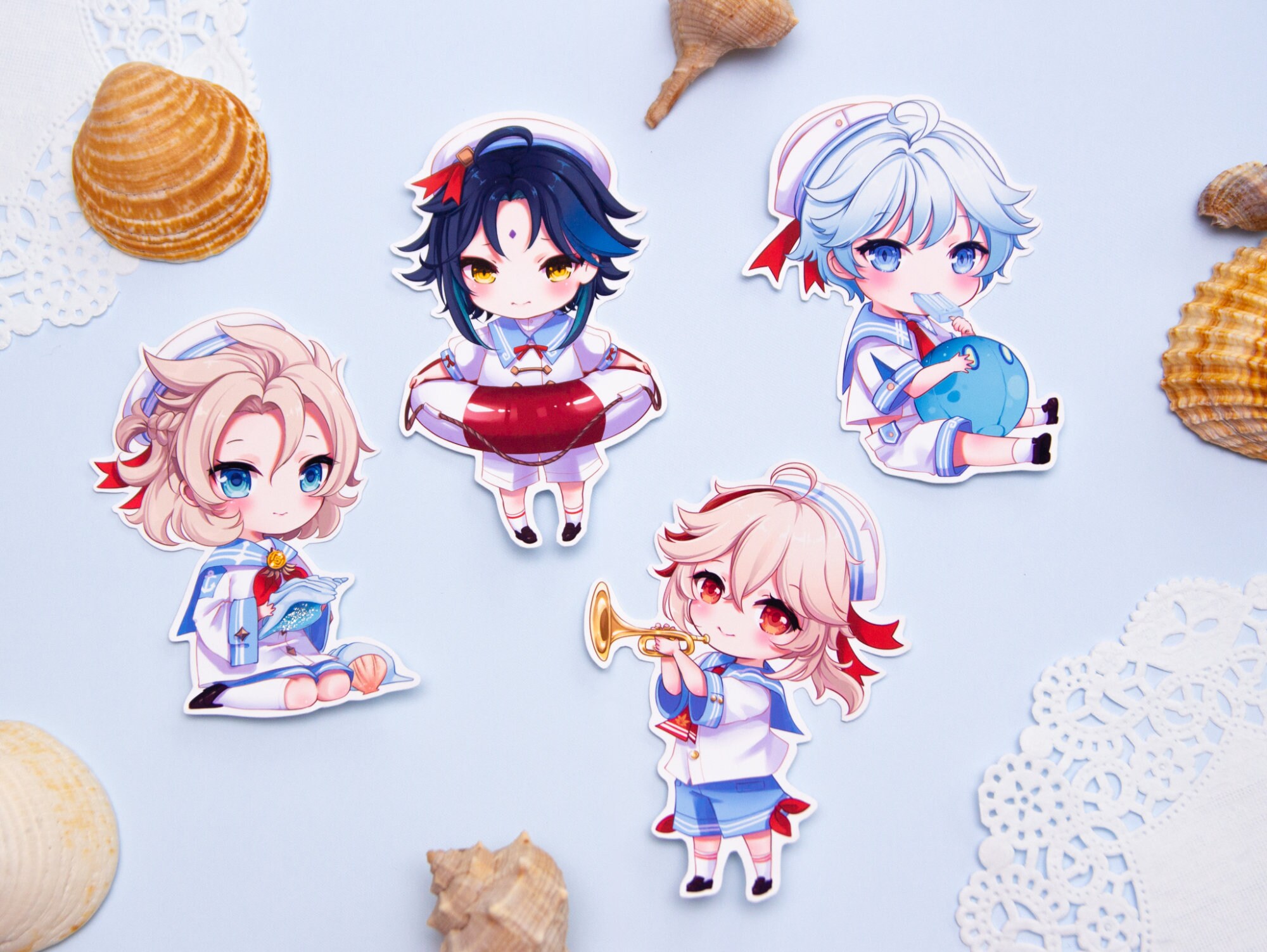 Genshin Impact - Sailor Summer Stickers