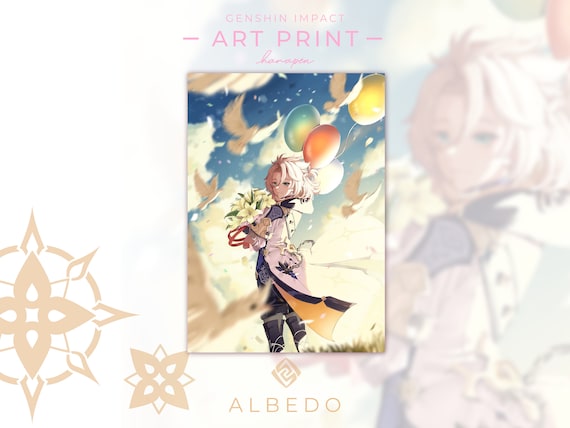 Genshin Impact Albedo Birthday Art Print - Etsy