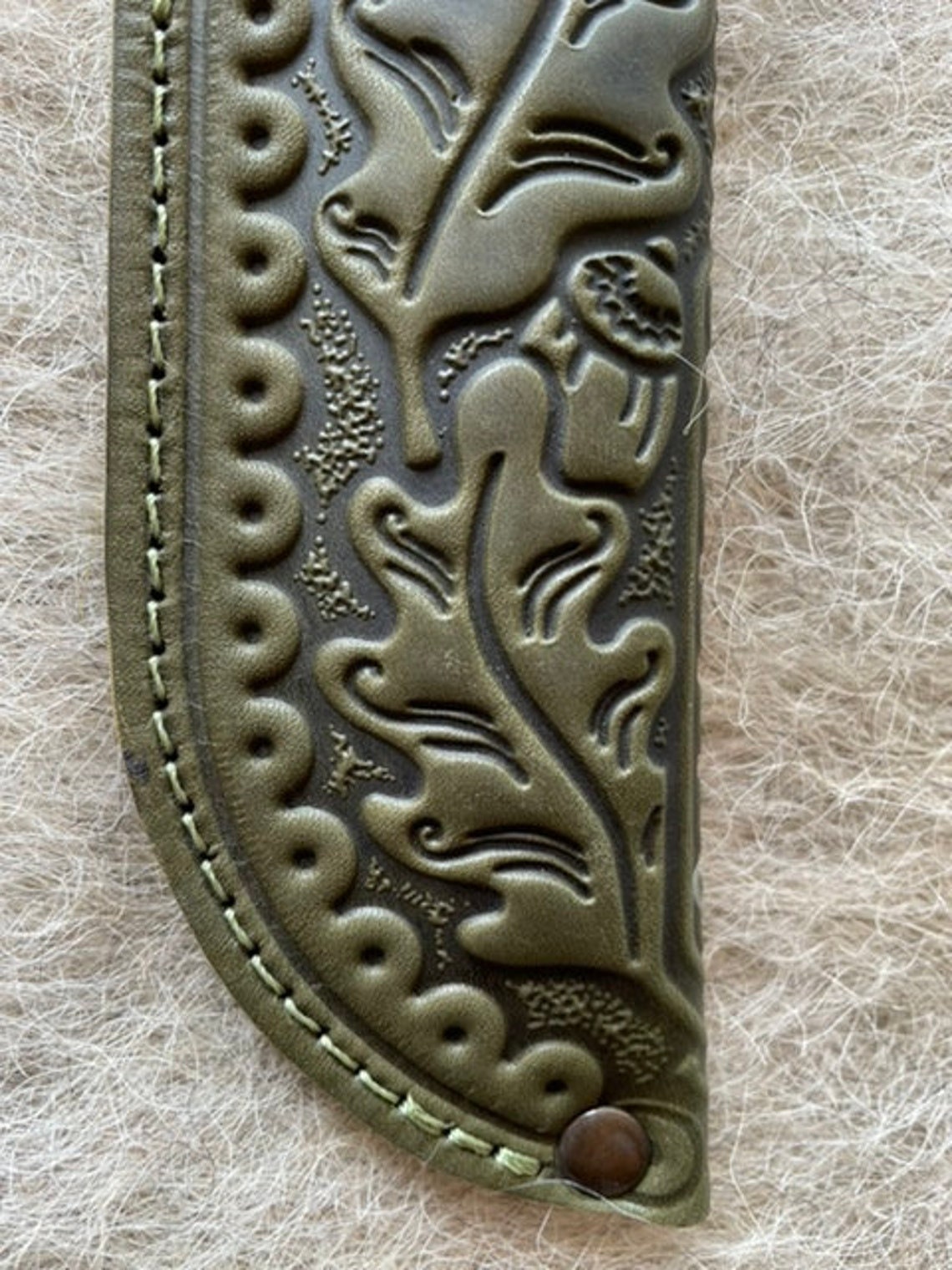 Handcrafted 100 Full Leather Knife Case for Belt Embossing Etsy