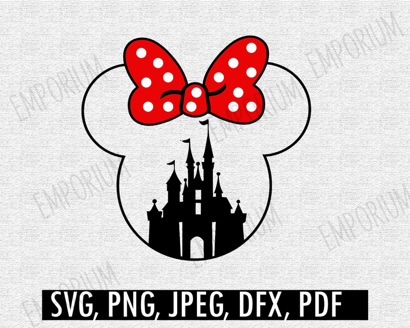 Mickey Mouse Head Disney Castle