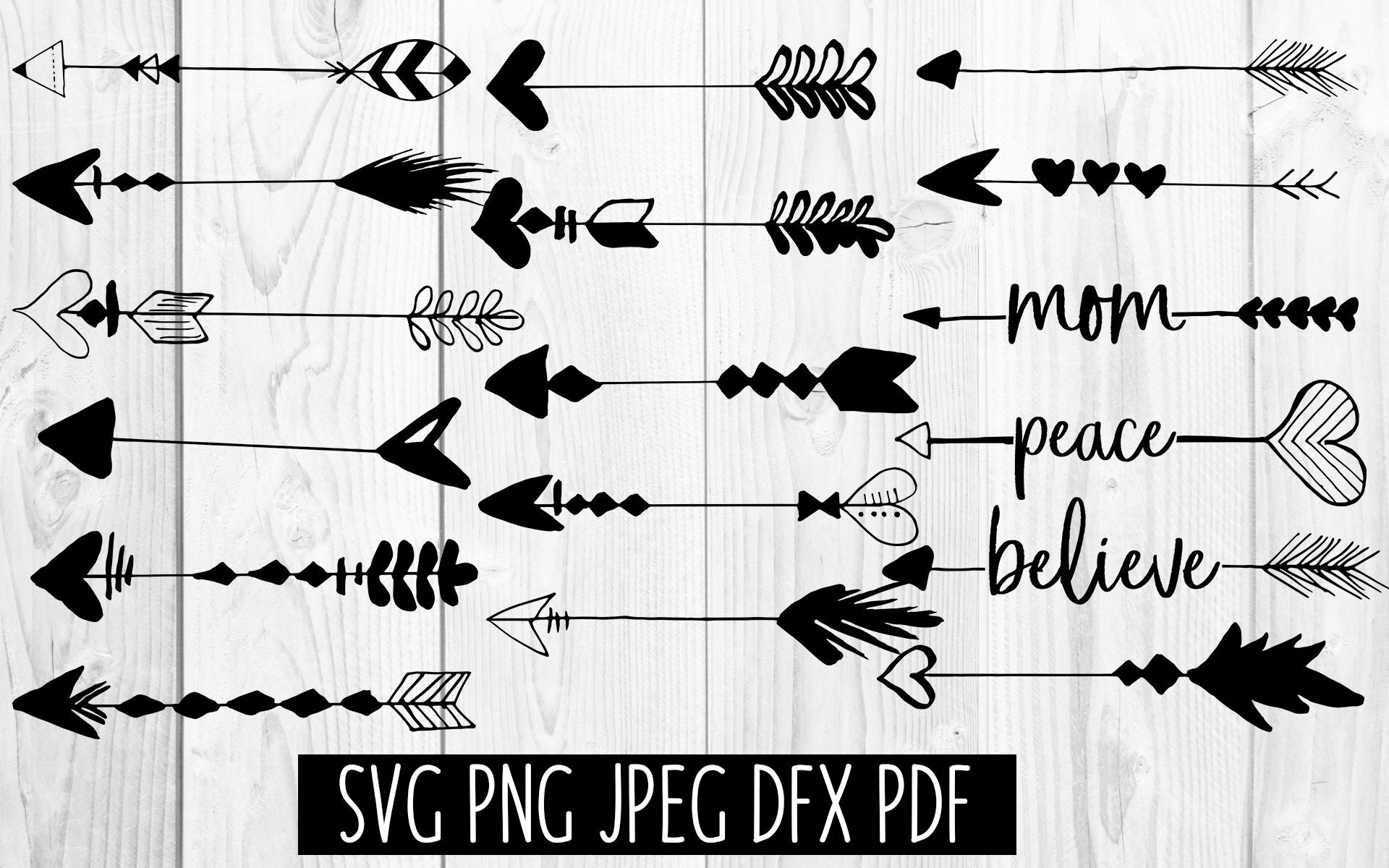 Svg de flecha flechas de archivo de corte paquete de svg | Etsy