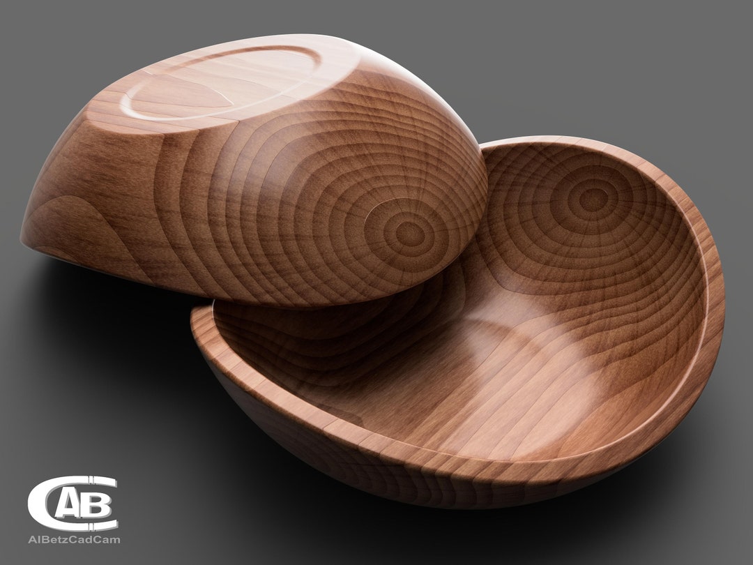 Round Wooden Bowl – 3D Model for CNC & 3D Printing – Timeless Design ...