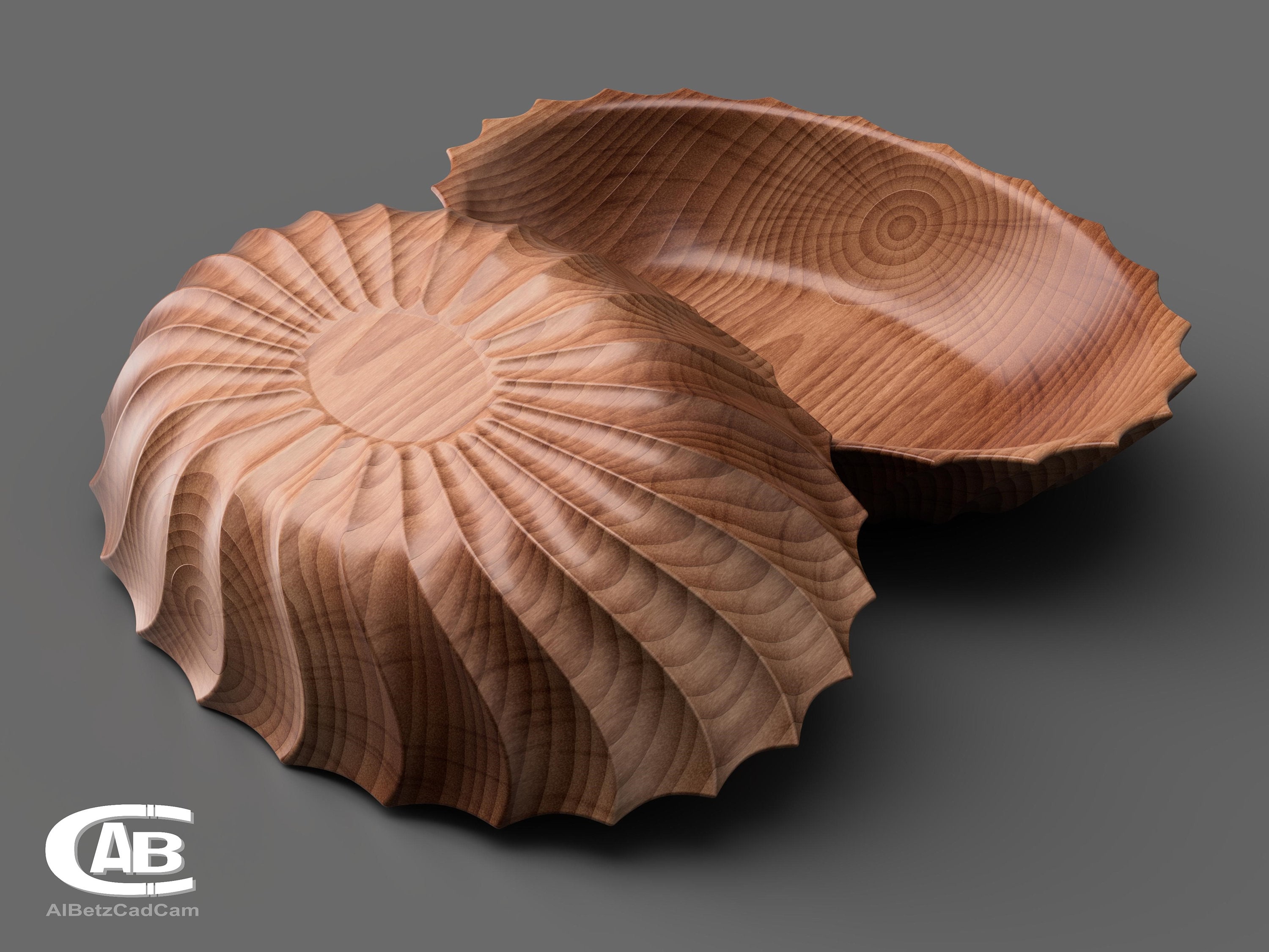 3D Model Wooden Shell Bowl – CNC STL File for Decorative Bowl - Etsy