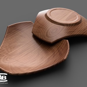 Wooden bowl - 3D model for manufacture on a CNC machine