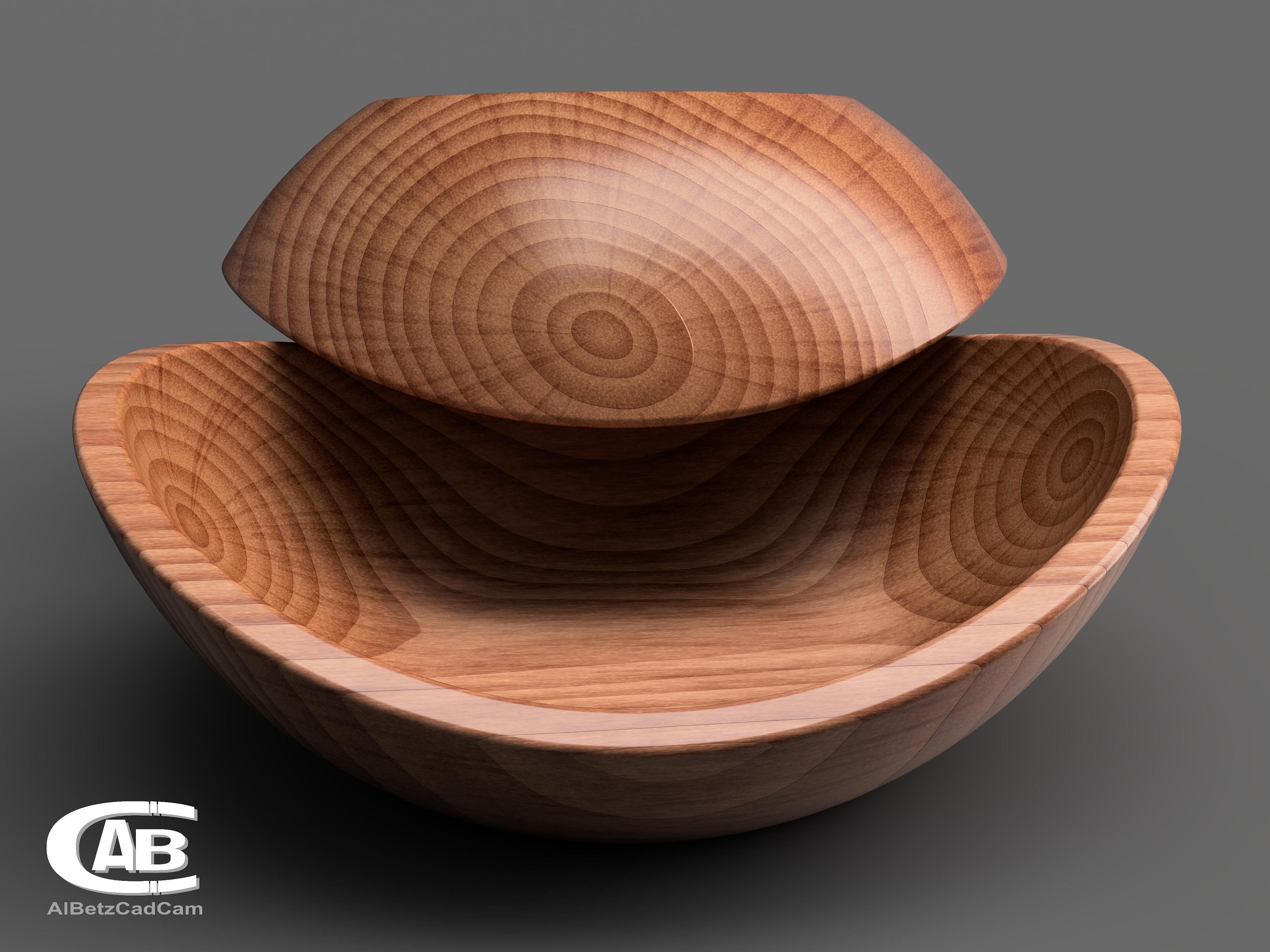 Round Wooden Bowl – 3D Model for CNC & 3D Printing – Timeless Design ...