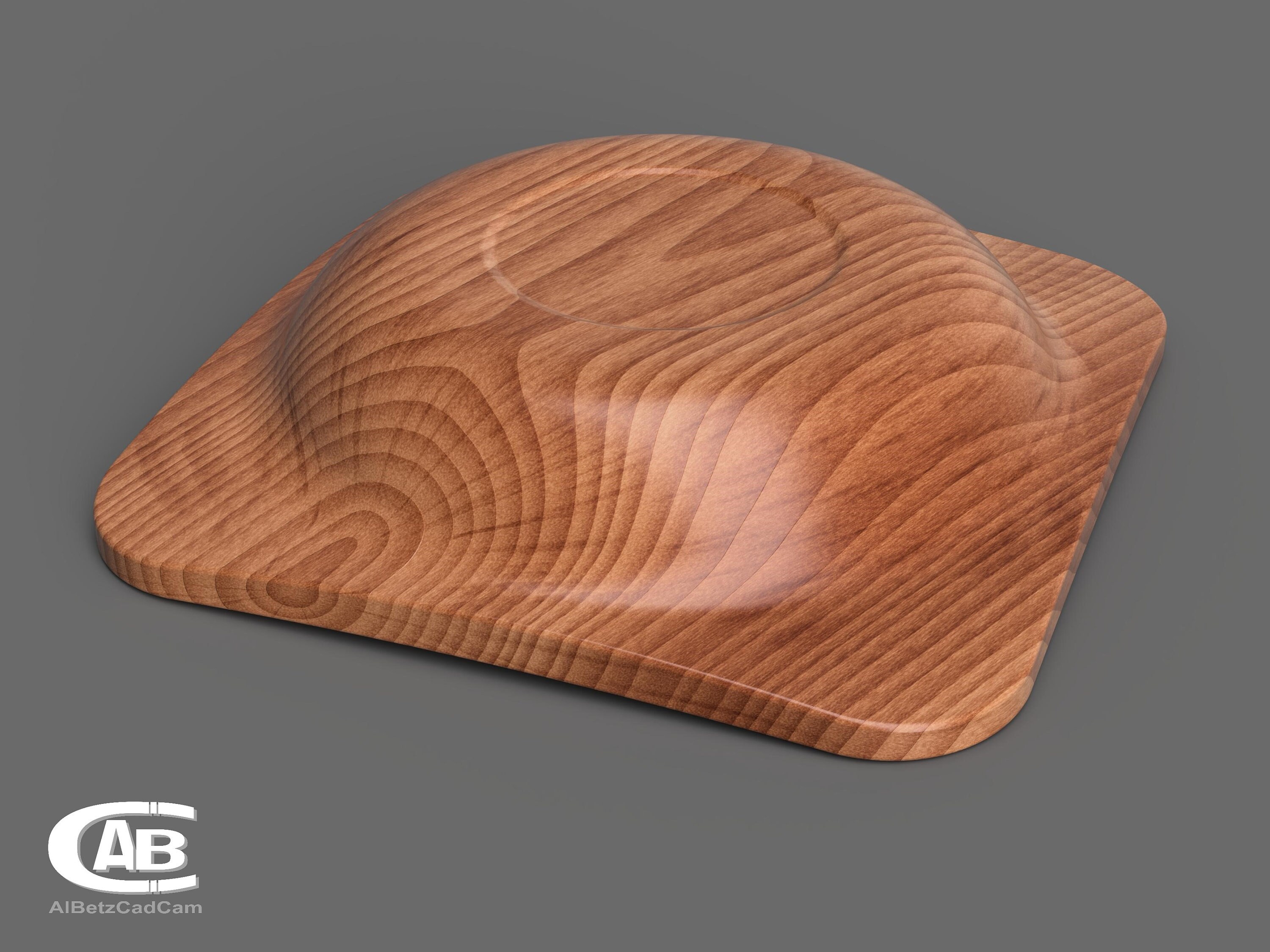 Elegante Holzschale – Rechteckiges Design – Einzigartiges 3D-Modell für CNC & 3D-Druck