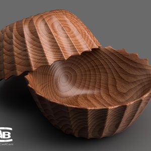 Wooden bowl - 3D model for manufacture on a CNC machine