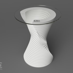 Spiral table - 3D model for manufacture on a CNC machine