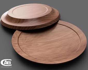 Round Wooden Bowl – 3D Model for CNC & 3D Printing – Timeless Design – Digital File for Decor or Gift