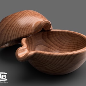 Wooden bowl - 3D model for manufacture on a CNC machine