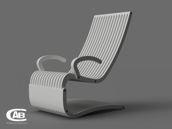 Parametrischer Liegesessel – Digitale CNC & Laserschneider Datei – Modernes Design für Garten und Innenraum