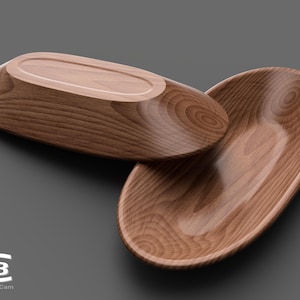 Cuenco de madera - modelo 3D para fabricar en una máquina CNC