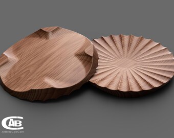 Round Wooden Bowl – 3D Model for CNC & 3D Printing – Timeless Design – Digital File for Decor or Gift