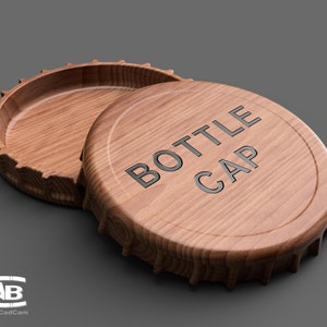 Bottle cap - 3D model for manufacture on a CNC machine