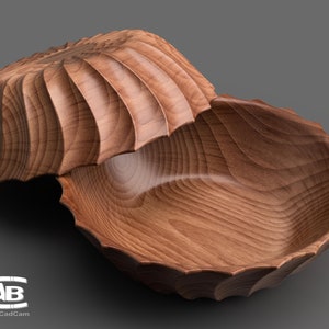 Wooden bowl - 3D model for manufacture on a CNC machine