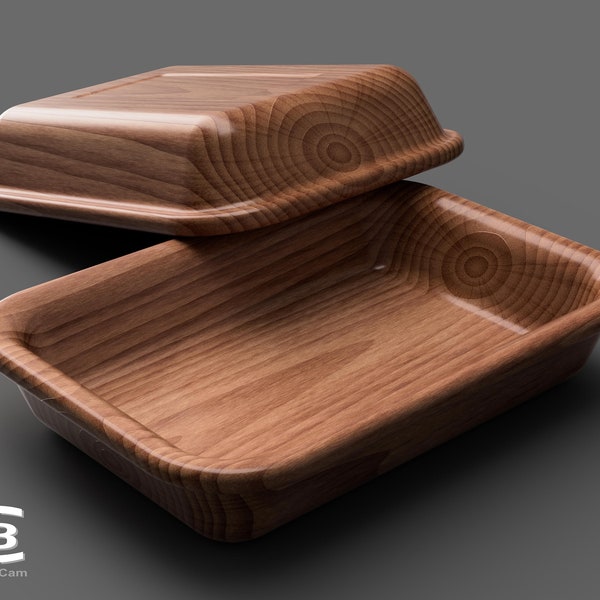 Wooden bowl - 3D model for manufacture on a CNC machine