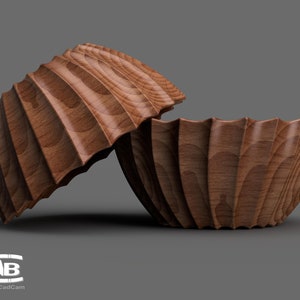 Wooden bowl - 3D model for manufacture on a CNC machine