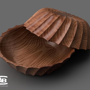 Wooden bowl - 3D model for manufacture on a CNC machine