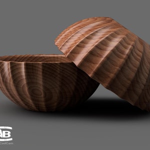 Wooden bowl - 3D model for manufacture on a CNC machine
