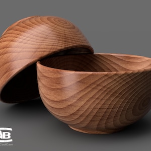 Wooden bowl - 3D model for manufacture on a CNC machine