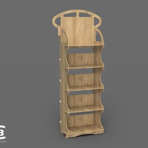Bookshelf - 3D model for manufacture on a CNC machine