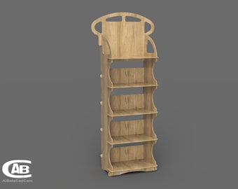 Parametric Shelf – DXF File – Universal CNC Furniture Design – Digital Model