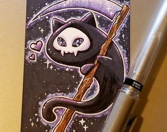 Reaper Kitty Art Card