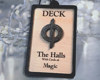 DECK The Halls with Cards of Magic! MTG Magic the Gathering themed Christmas Ornament - , Phyrexia Holiday Decoration