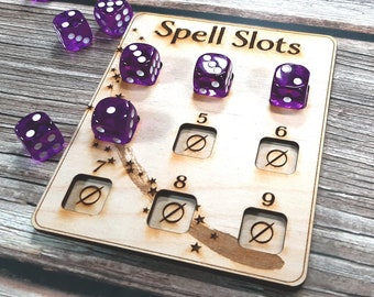 Spell Slot Tracker - RPG Game accessory for spell casting classes - D&D