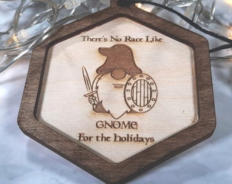 No Race like Gnome for the Holidays - Role-playing game RPG Tabletop Gaming Christmas Ornament Holiday Decoration