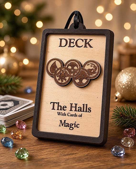 Magic The Gathering Christmas Ornament: Mana Symbols Holiday Decoration
