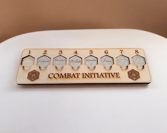 Śledzenie inicjatyw D&D: drewno brzozowe, żetony akrylowe do gier RPG na stole