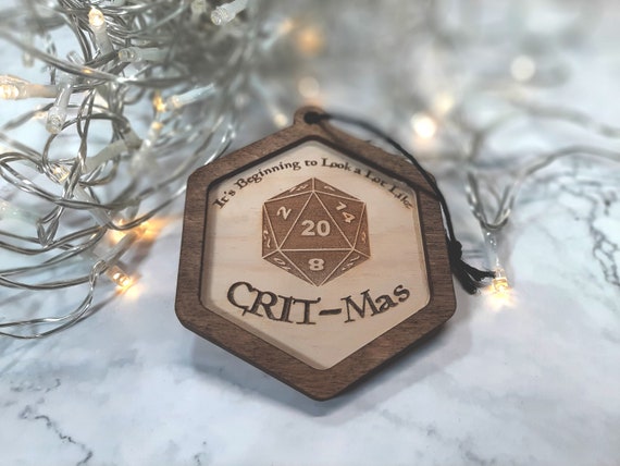 It&#39;s beginning to look a lot like CRIT-Mas! Christmas Ornament - Dungeons and Dragons, Dungeon Master gaming themed Holiday Decoration