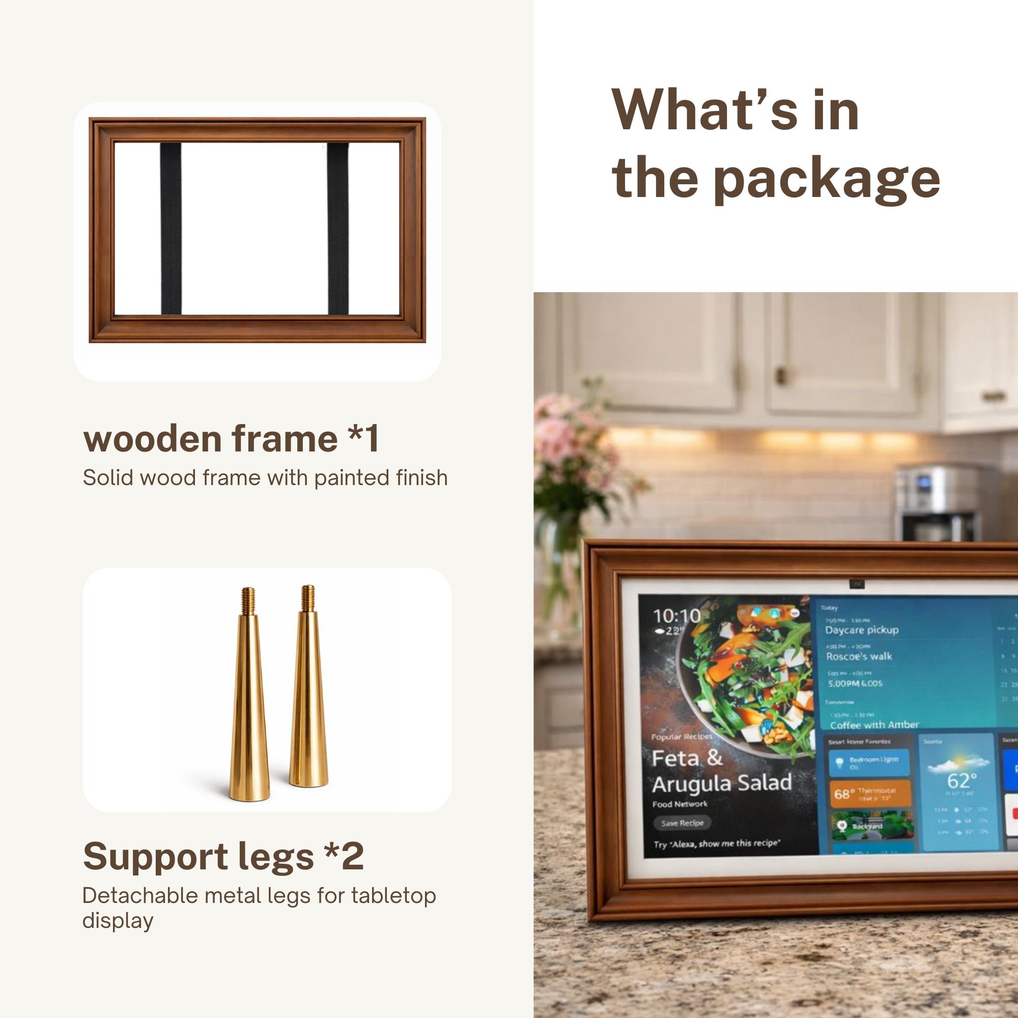 Amazon Echo Show 15 Wooden Frame & Holder, Solid Wood Display