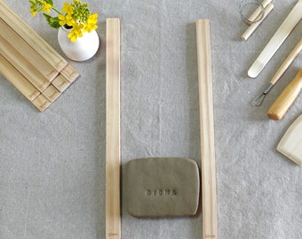 10 Pcs Clay Pottery Rolling Guides- 5 Size Wooden Rolling Pin Guides Sticks Set- Ceramic Polymer Depth Guide Pottery Tools Clay Tool