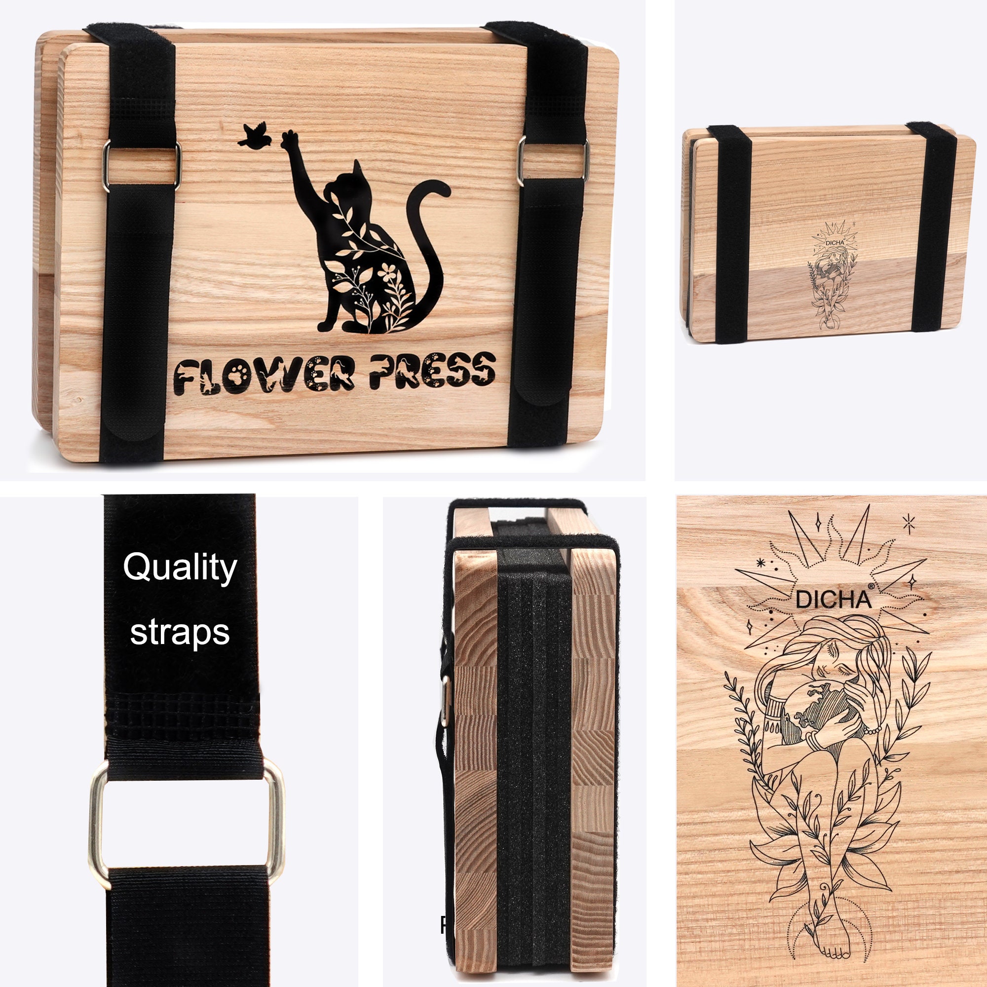 Microwave Flower Press Kit, Leaf Press, Plant Press, 6x9, Flower Pressing  Kit for Adults, With Herbarium Journal and Hemp Bag hand 