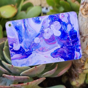 Customized 2&quot;x3.5&quot; Rectangle Acrylic Paint Dipped Keychain