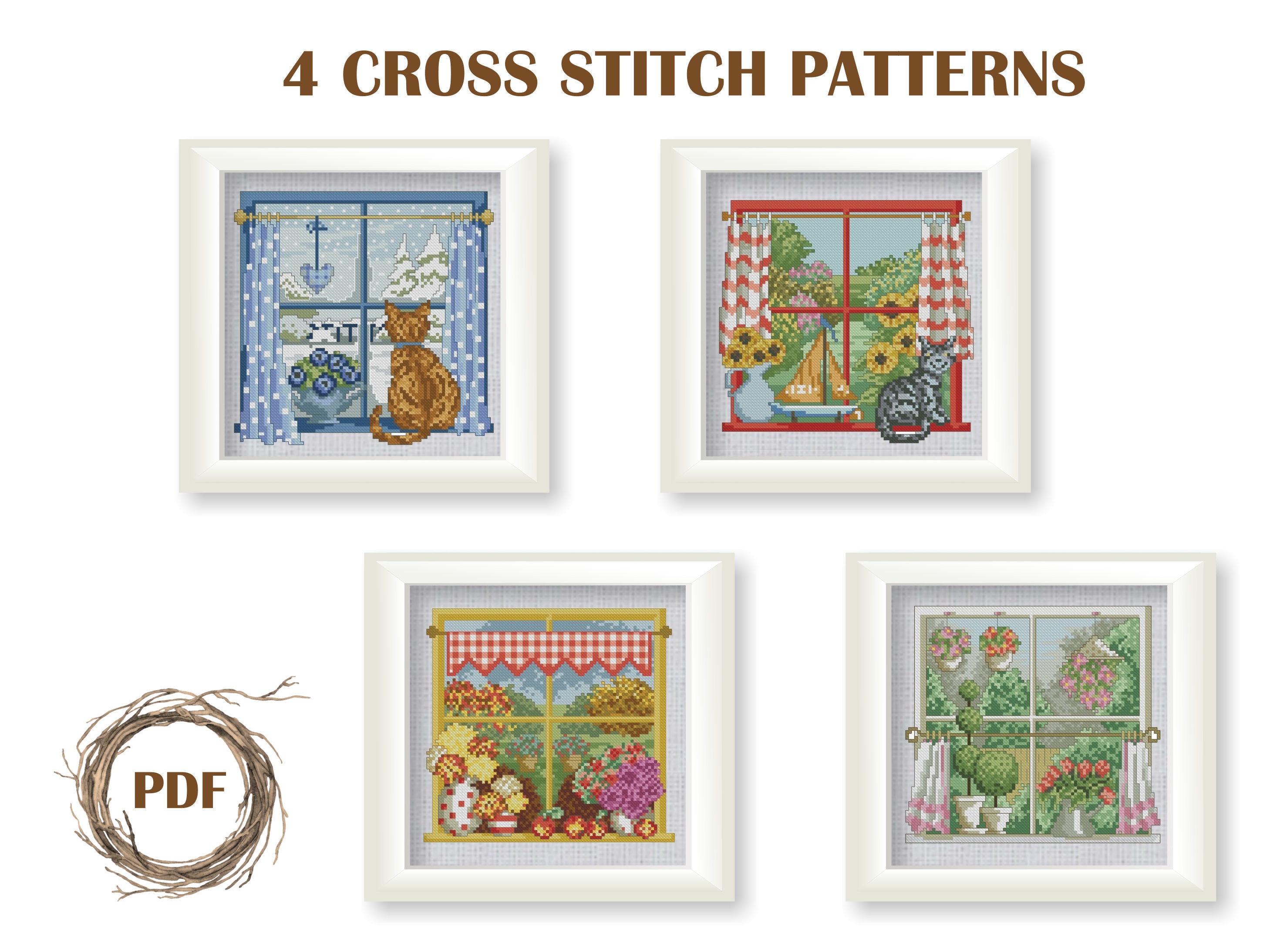 Craft Supplies & Tools Cross Stitch Pattern Instant PDF download