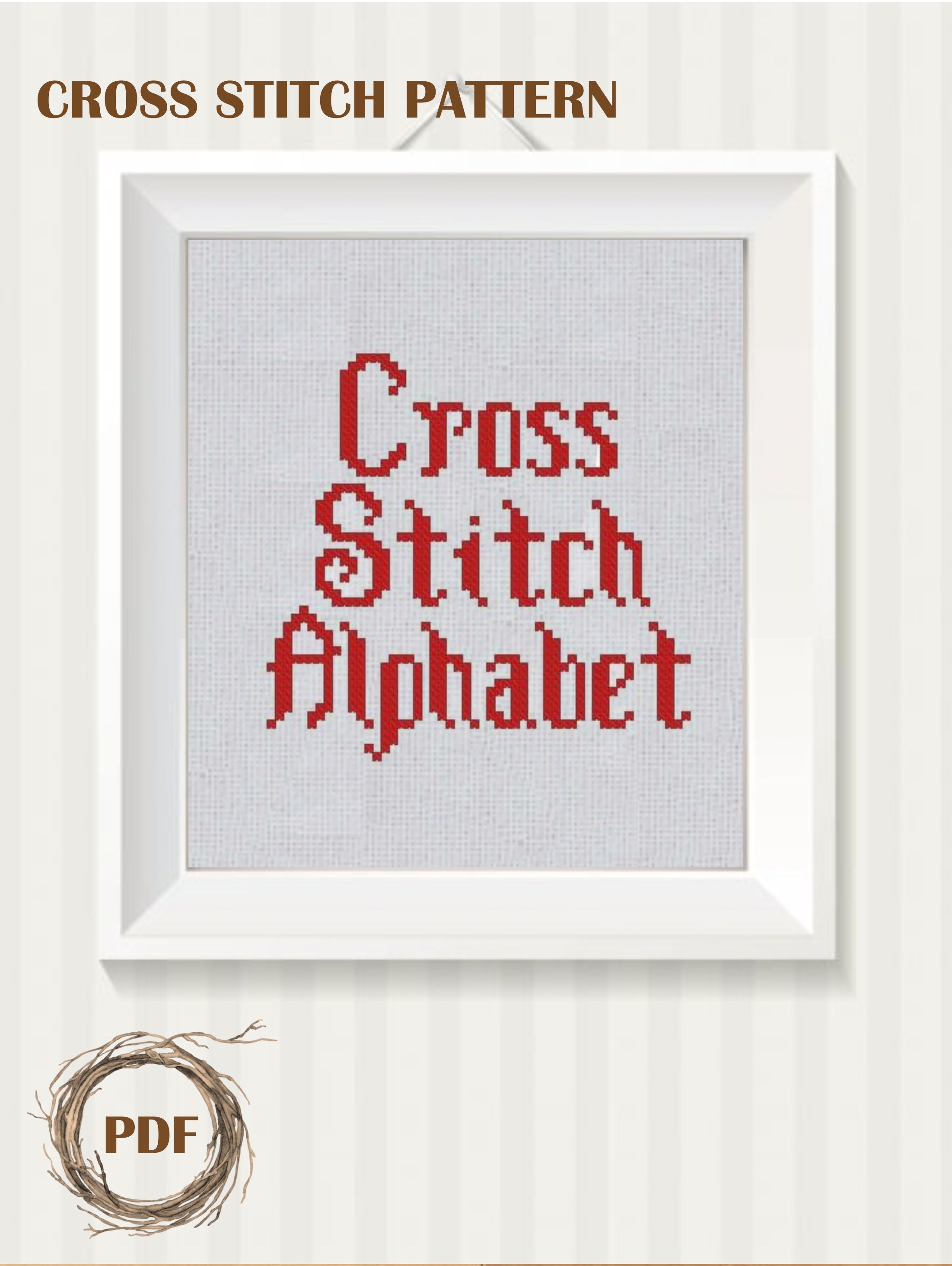 Christmas Alphabet Cross Stitch Pattern PDF, Christmas ABC Cross Stitch ...