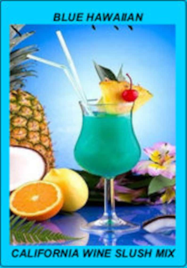 Blue Hawaiian Slush Mix wine, Rum or Vodka Etsy