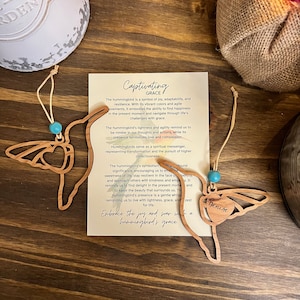 Captivating Grace Hummingbird Ornament | Story Card | Motivational | Inspirational | Friend or Family Gift