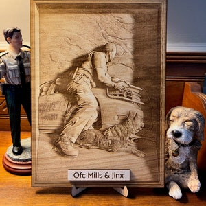 K-9 Officer | Police | Police Dog | 3D Illusion | Laser Engraved | Personalized