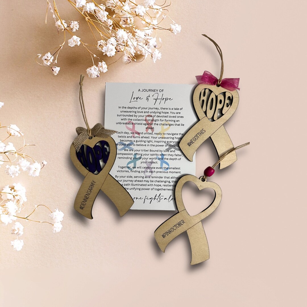 Cancer Awareness Ribbon Ornament | Story Card | Personalize | Handmade ...