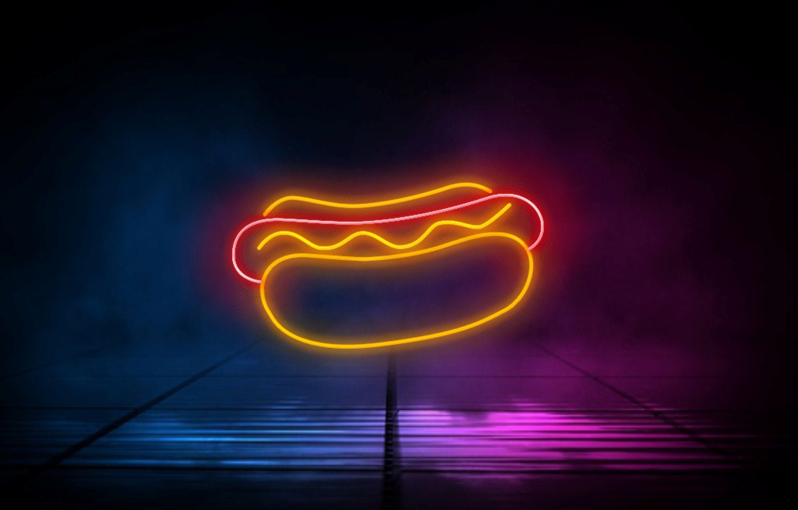 Hot Dog LED Neon Sign Wall Decor Wall Sign Neon Lights | Etsy