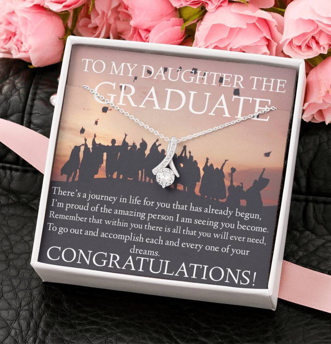 Daughter Graduation Gift Necklace ribbon necklace gifts for Etsy